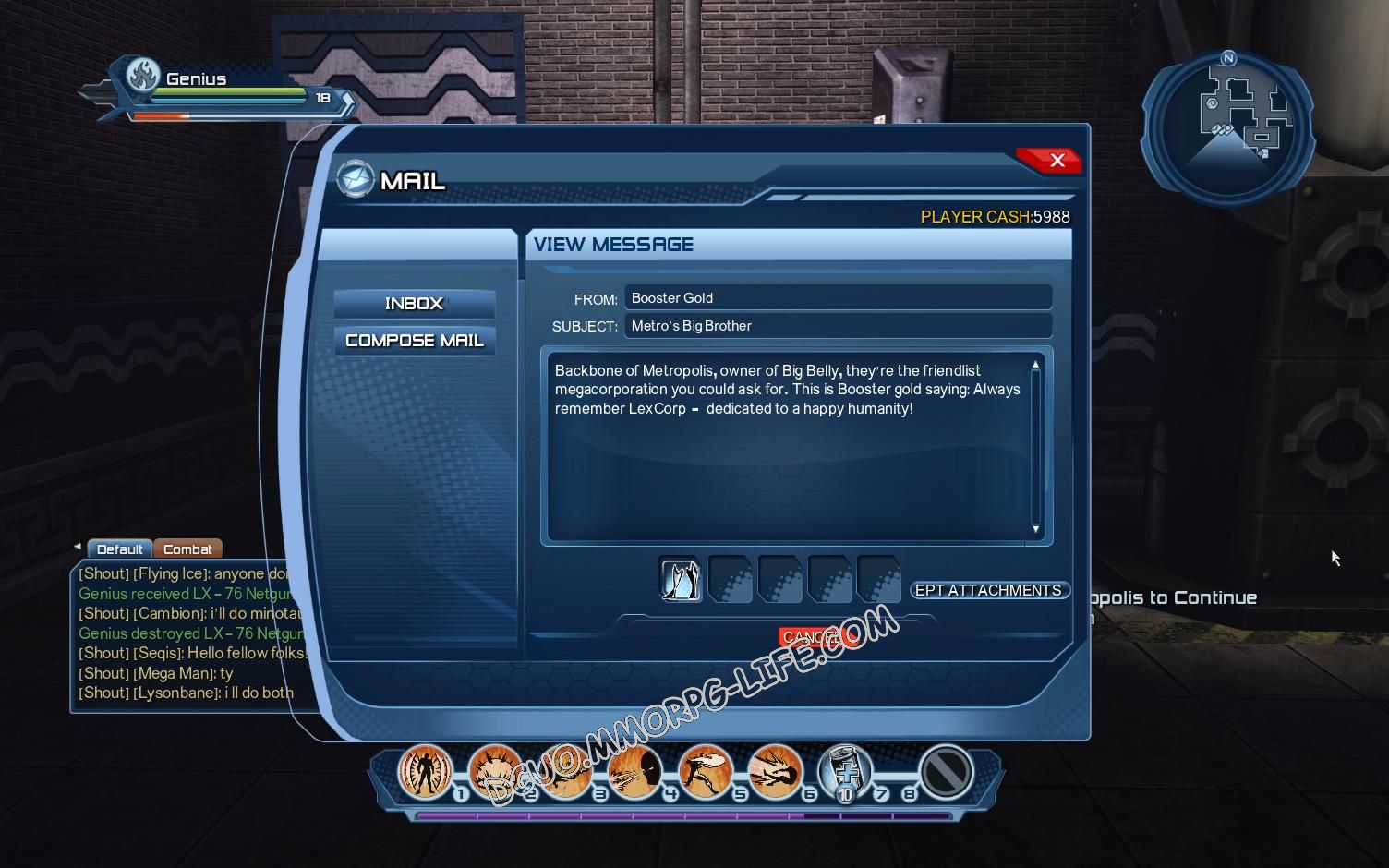 Briefing: LexCorp, rewards image 1560 middle size